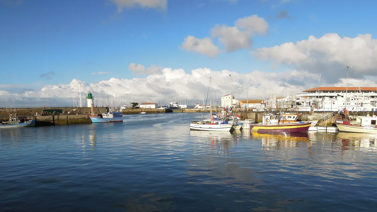 Vue de Port-Joinville sur l'Île d'Yeu en Vendée