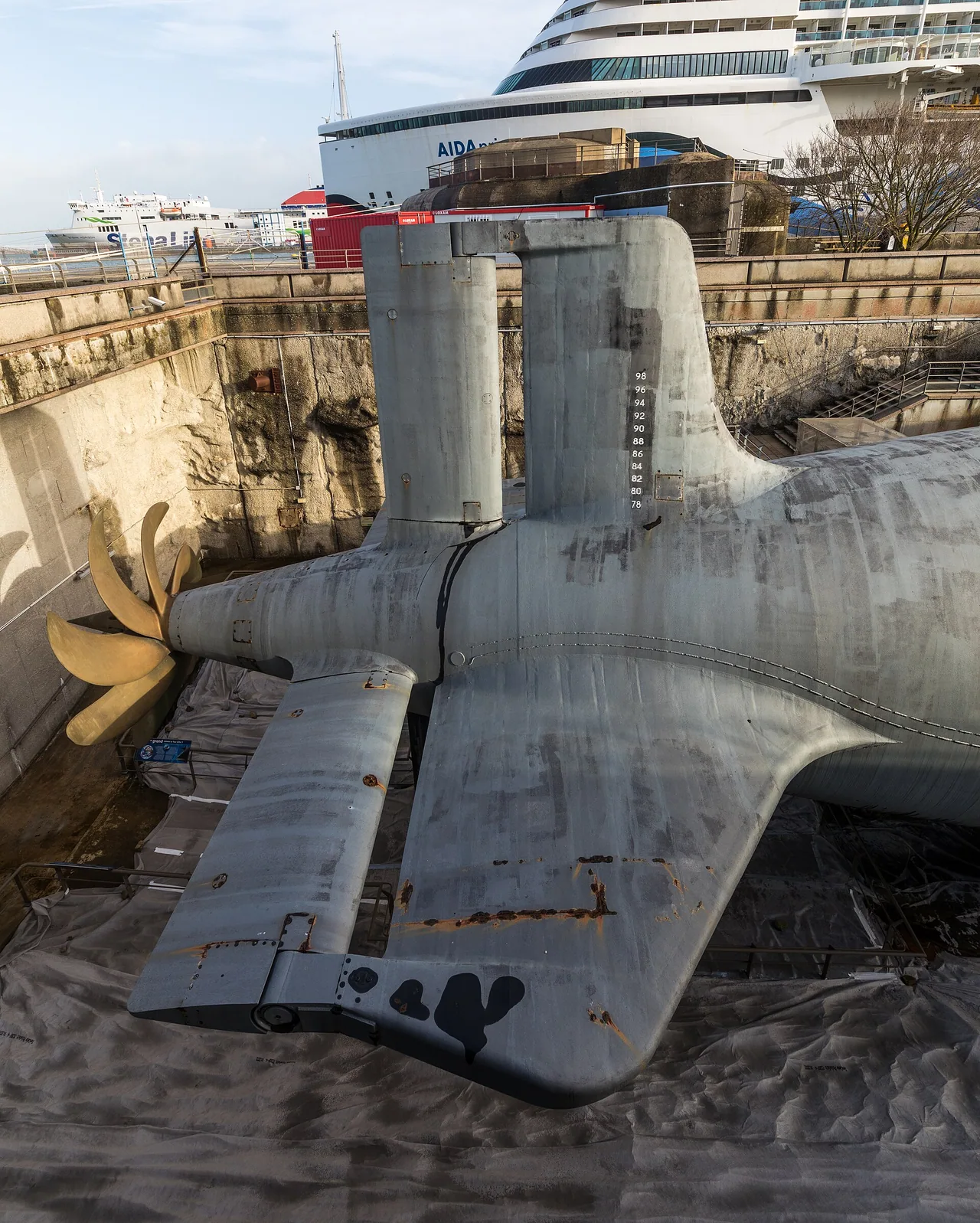 Le sous-marin Le Redoutable à la Cité de la Mer de Cherbourg