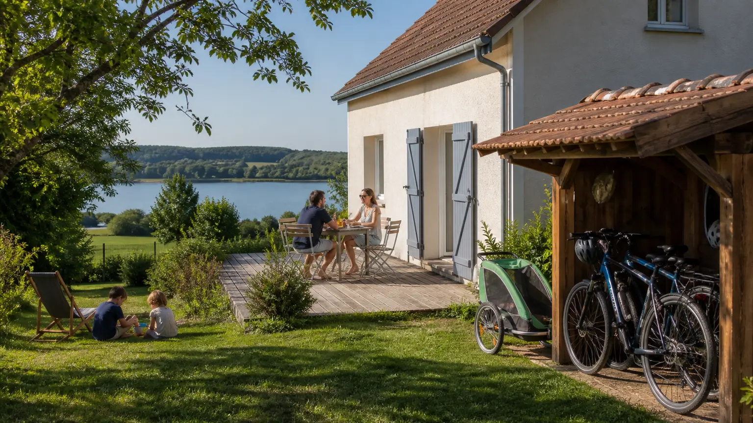 Maison de vacances familiale près d'un lac avec jardin et ambiance nature