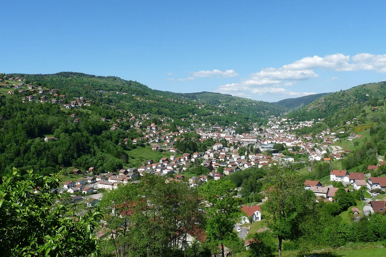 Vue de La Bresse dans les Vosges depuis le Brabant