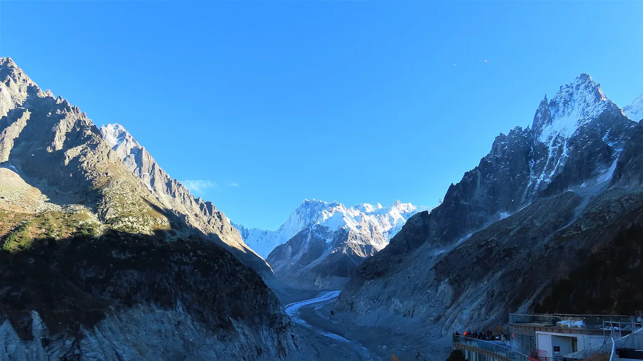 Mer de Glace vue depuis le Montenvers à Chamonix