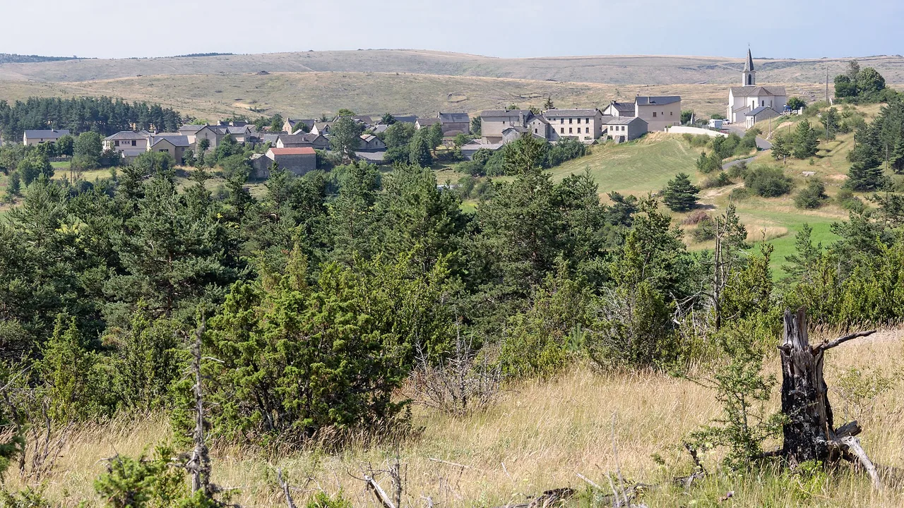 Paysage du causse Méjean à Mas-Saint-Chély en Lozère