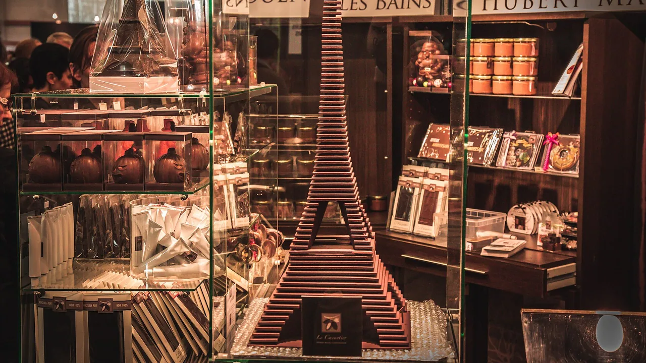 Création présentée au Salon du Chocolat de Paris à Porte de Versailles en 2015