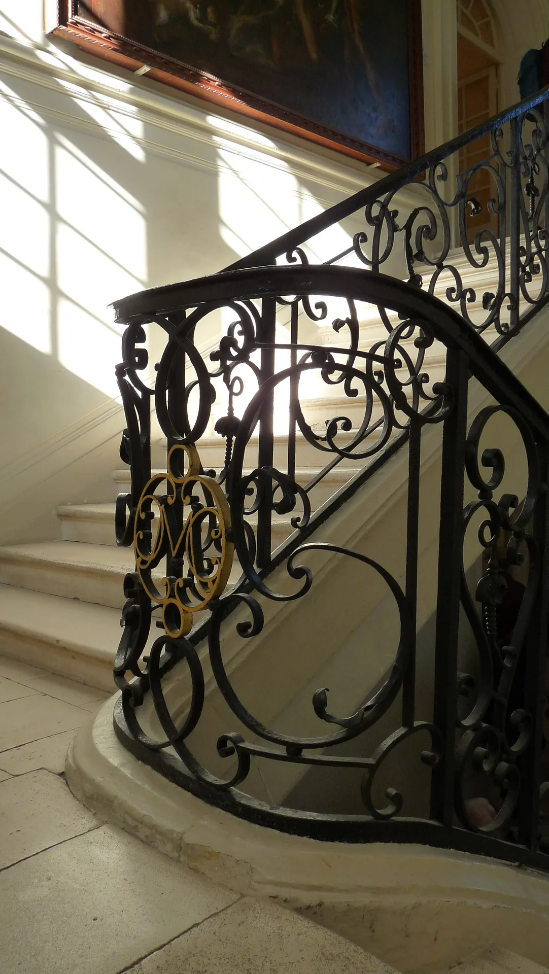 Escalier d'honneur à l'intérieur du château de Villandry