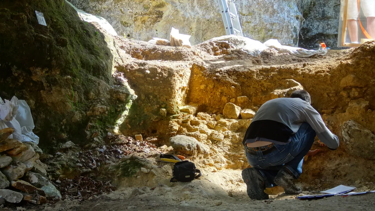 Fouilles archéologiques à La Roche à Pierrot au Paléosite
